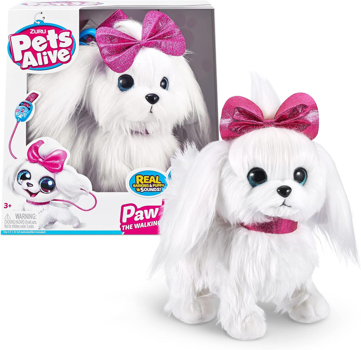 ZURU Pets Alive Lil' Paw The Walking Puppy Interactive Plush Pet 9531