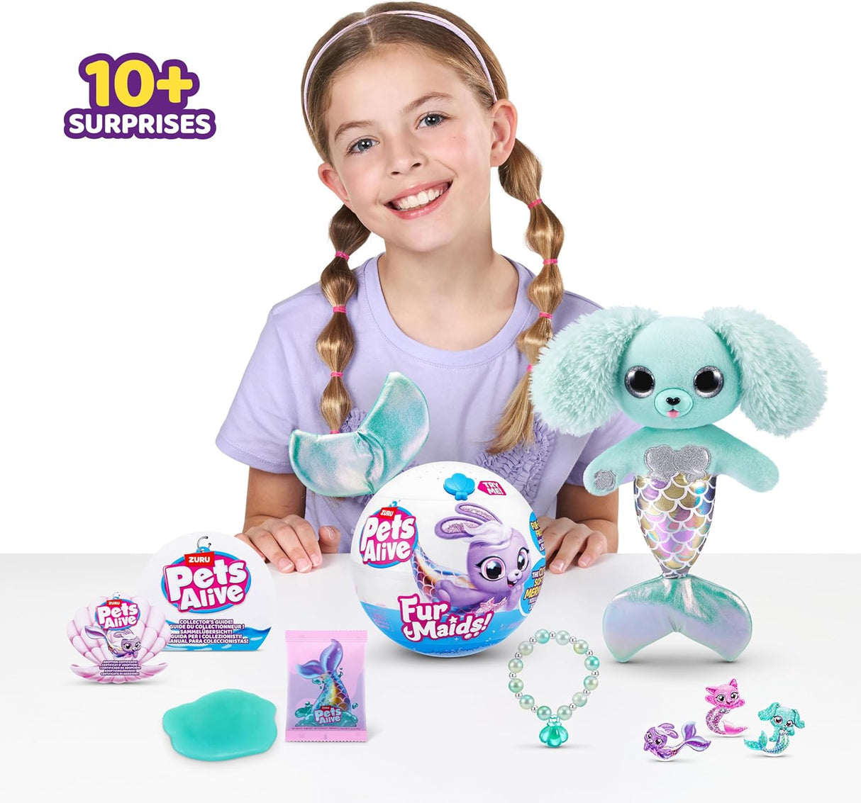 ZURU Pets Alive Furmaids Mermaid Plush Interactive Lights Sounds 9555