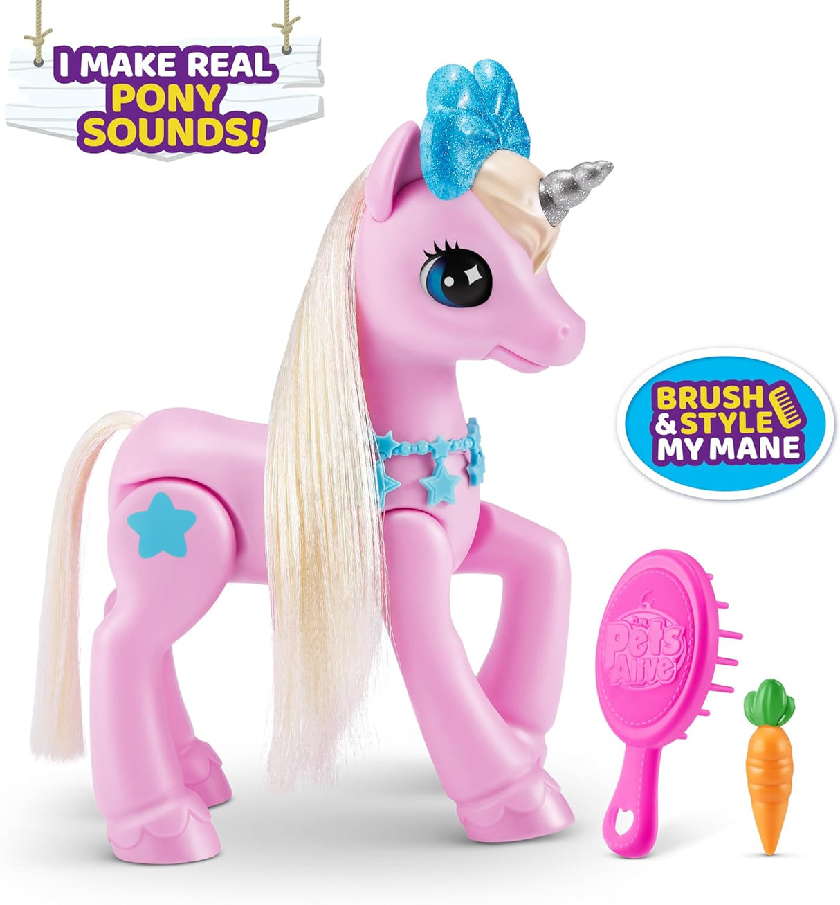 ZURU Pets Alive My Magical Unicorn and Stable Battery Powered Interactive Robotic Toy 9545