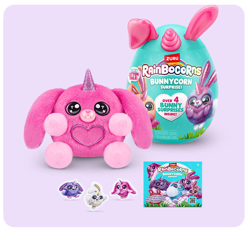 ZURU Rainbocorns Bunnycorn Surprise Rabbit Bunny Plush Toy Girls Gift Idea (Randomized Non Duplicate) 9280SQ1