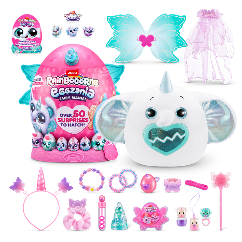 ZURU Eggzania Fairy Mania (Elephant) Plush Toy Collectible Plush Surprise Eggs 92106