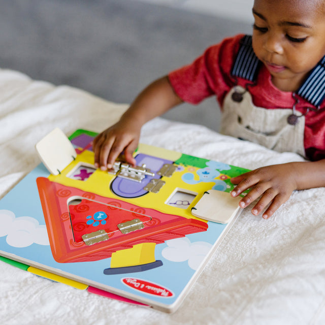 Melissa & Doug Blue’s Clues & You! Wooden Activity Board with Clue Cards - FSC-Certified Materials