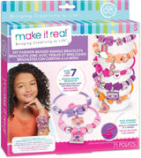 Make It Real DIY Fashion Beaded Bangle Bracelets 7 Bracelets Jewelry Kit - [1329]