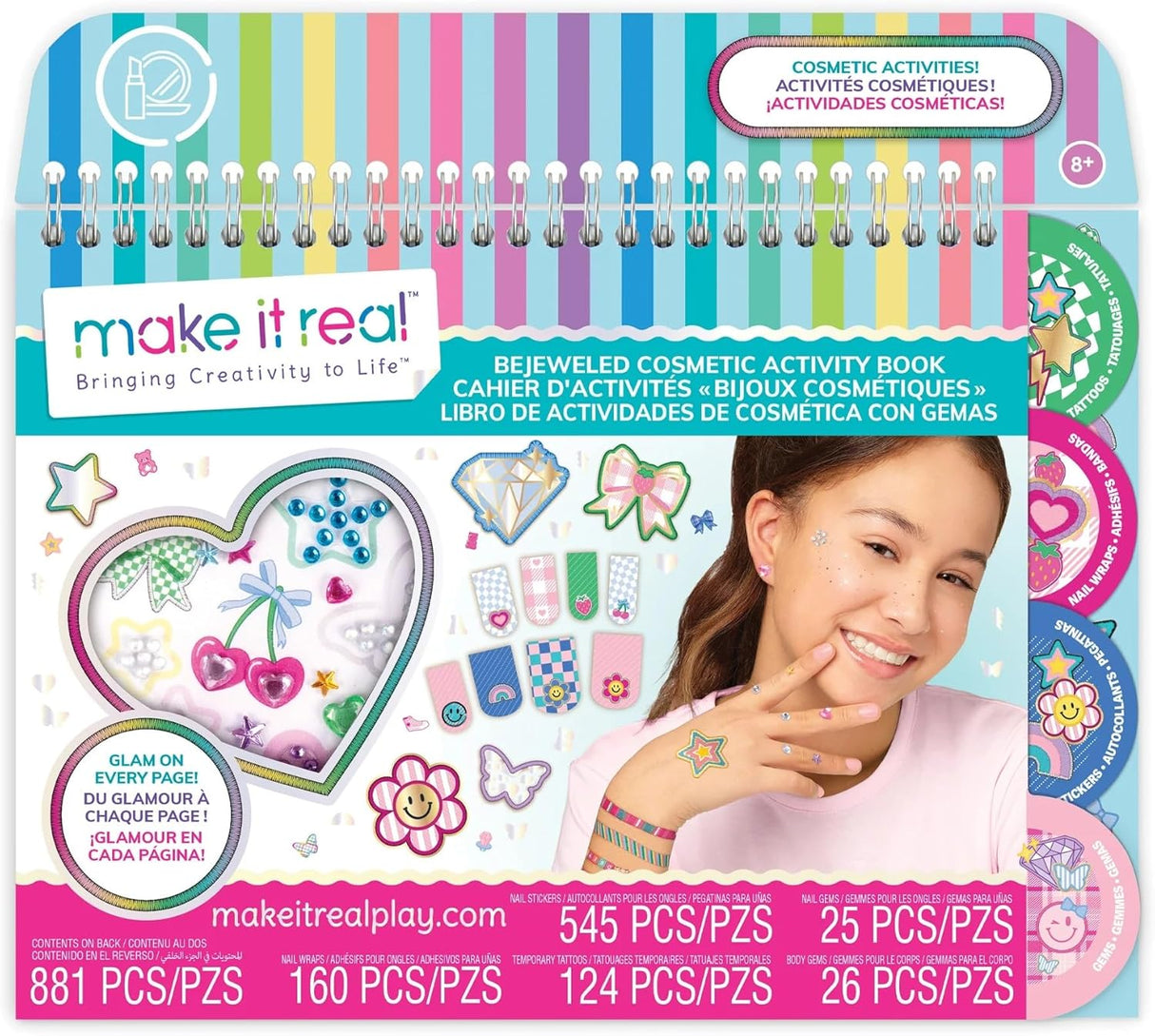 MAKE IT REAL Bejeweled Cosmetic Activity Book-2707