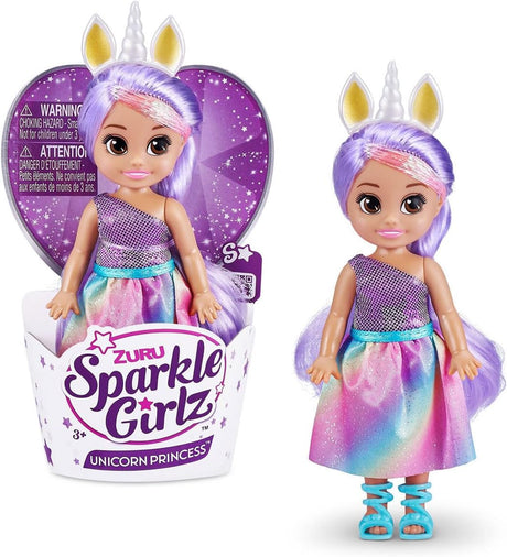 ZURU SPARKLE GIRLZ-DOLLS-4.7"-Unicorn Princess Cupcake 10094TQ3