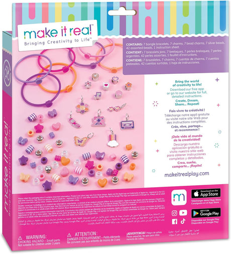 Make It Real DIY Fashion Beaded Bangle Bracelets 7 Bracelets Jewelry Kit - [1329]