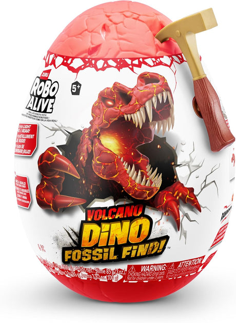 ZURU Robo Alive Volcano Dino Fossil Find Triceratops Series 2  Surprise Egg Small-1 PCS-71116