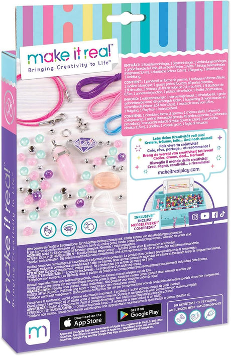 Make It Real Positive Gems Jewelry Create Charm Bracelets, Pendants, Bacelet 61 PCS - [1211]