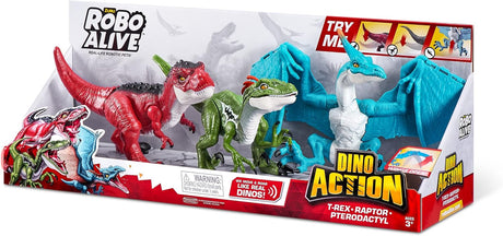 ZURU Robo Alive Dino Action Series 1 Combo Pack T-REX And Pterodactyl Open Box - 1 PCS- 7176