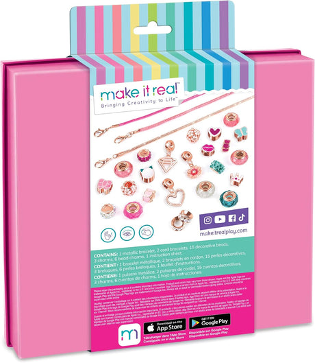 Make It Real Halo Charm Bracelet Making Kit-Think Pink Bracelets [1722]