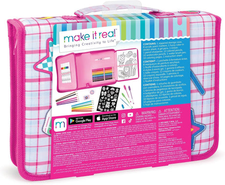 Make It Real: Creative Artist Suitcase Art Set - 50pc Zipper Binder Case- [1765]