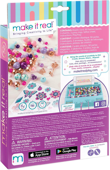 Make It Real: Bedazzled! Charm Bracelets Kit 95 PCS DIY Jewelry Kit - [1202]
