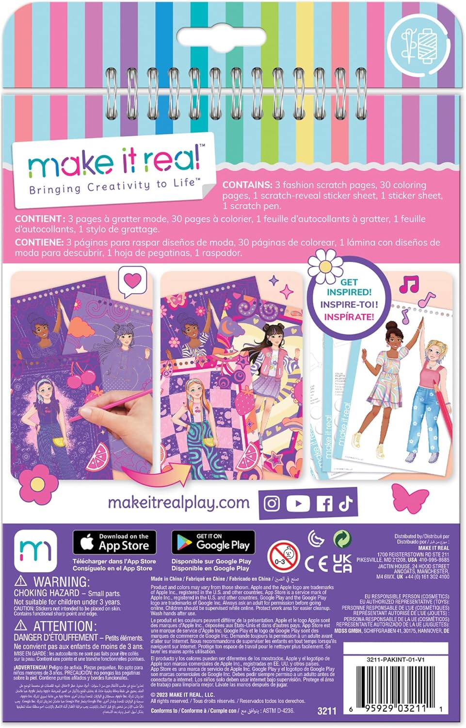 MAKE IT REAL Fashion Design Scratch Art: Groovy Vibes-3211