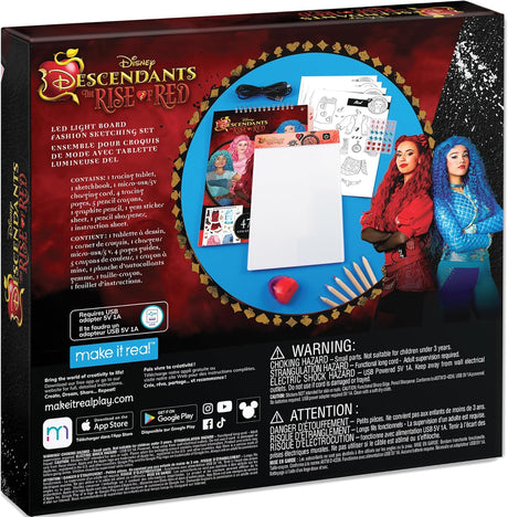 MAKE IT REAL Descendants 4 Rise of Red Digital Light Board Fashion Sketching Set 4225