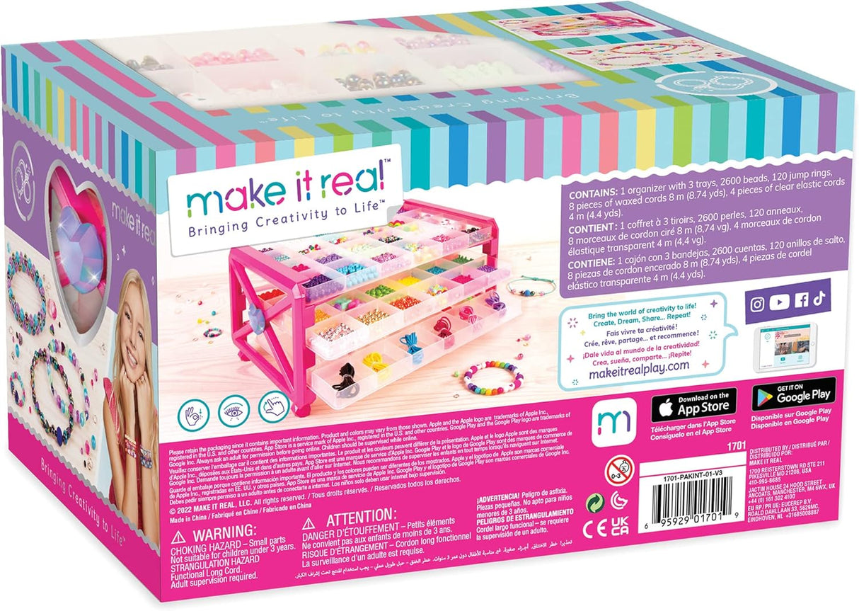 Make It Real Ultimate Bead Studio 2733 PCS DIY Jewelry Kit - [1701]