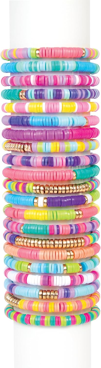 Make It Real Machine Creates Swift Clicks Heishi Bracelet Maker with 2047 Coloured Beads 16 Trendy Colours - [1459]