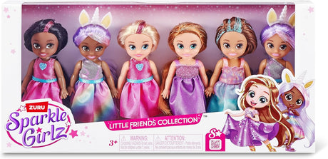 ZURU SPARKLE GIRLZ-DOLLS-4.7"-Set Of 6PK Window Box 100524