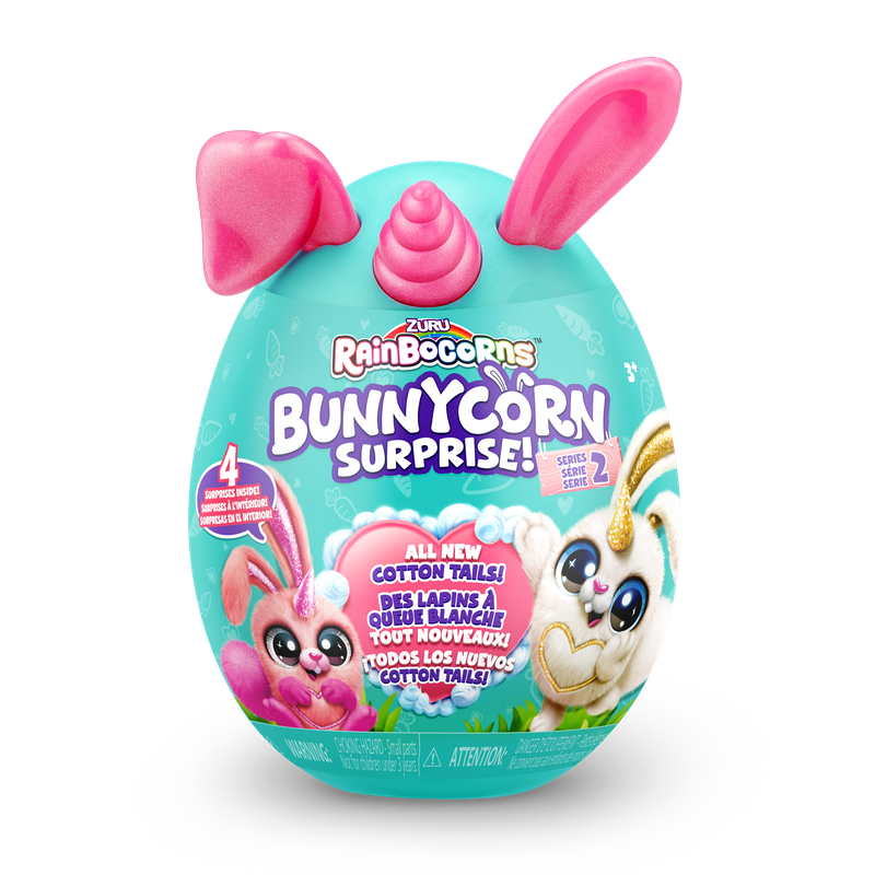 ZURU Rainbocorns Bunnycorn Surprise  Rabbit Bunny Plush Toy Girls Gift Idea (Randomized Non Duplicate) 9280SQ1