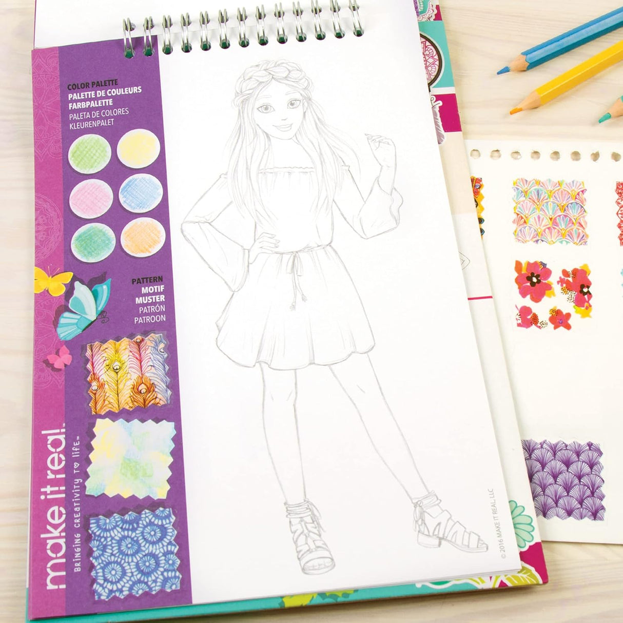 MAKE IT REAL Blooming Vibes Fashion Sketch Book-3209
