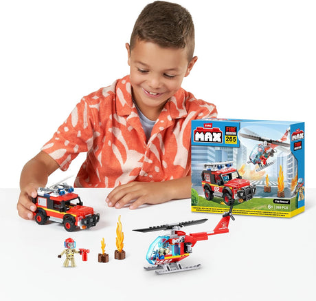 ZURU MAX Build City INT Fire Station Playset Series 1 (265 Bricks)-83166