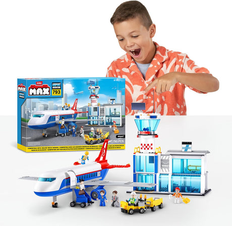 ZURU Max Adventure Airport Playset Series 1 (793 pieces)- Building Bricks-83167