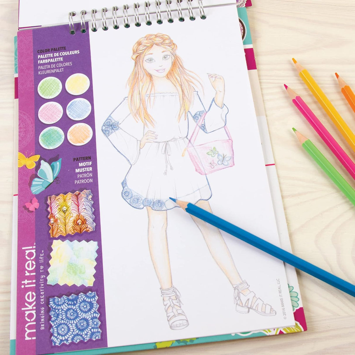 MAKE IT REAL Blooming Vibes Fashion Sketch Book-3209