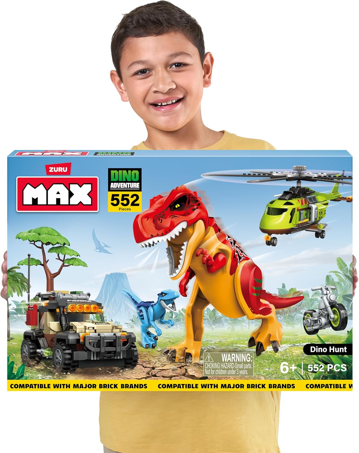 ZURU MAX Dino Adventure US-Series 1-(552 pcs) Box Playset Assorted-83160