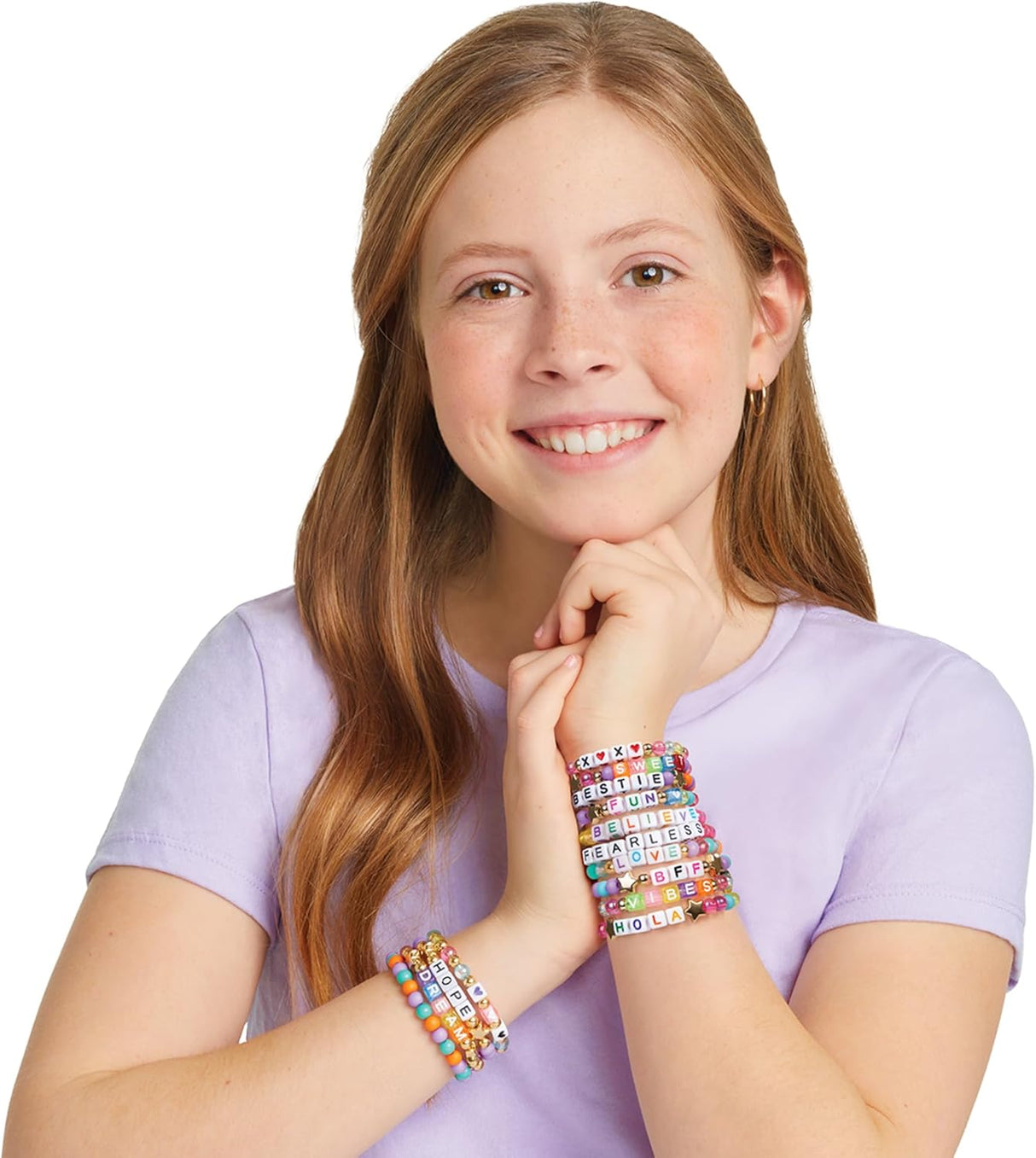 Make It Real: Say Yes! Alphabet Bead Bracelet Set - 1008pc DIY Jewelry Kit - [1742]