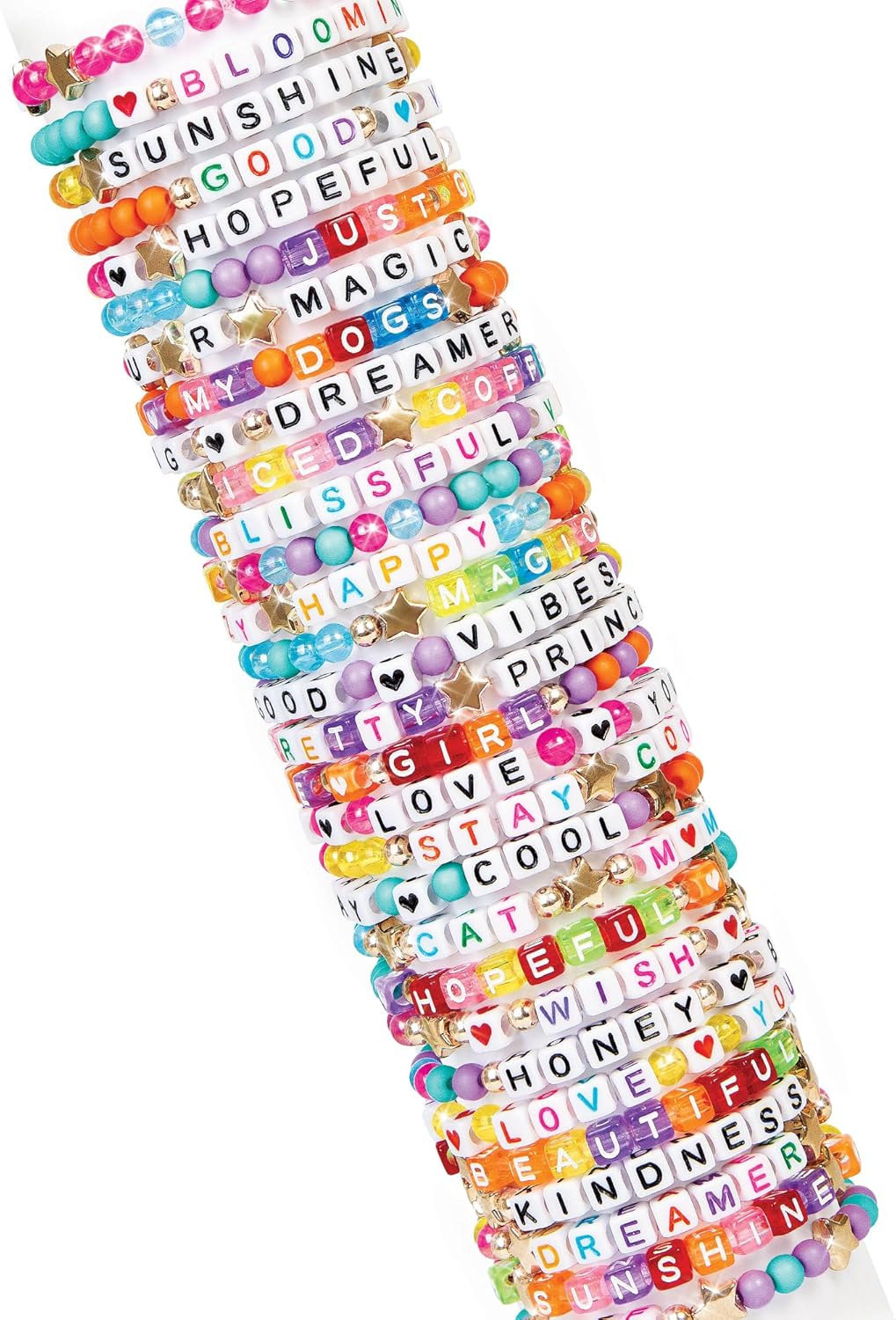 Make It Real: Say Yes! Alphabet Bead Bracelet Set - 1008pc DIY Jewelry Kit - [1742]