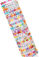 Make It Real: Say Yes! Alphabet Bead Bracelet Set - 1008pc DIY Jewelry Kit - [1742]