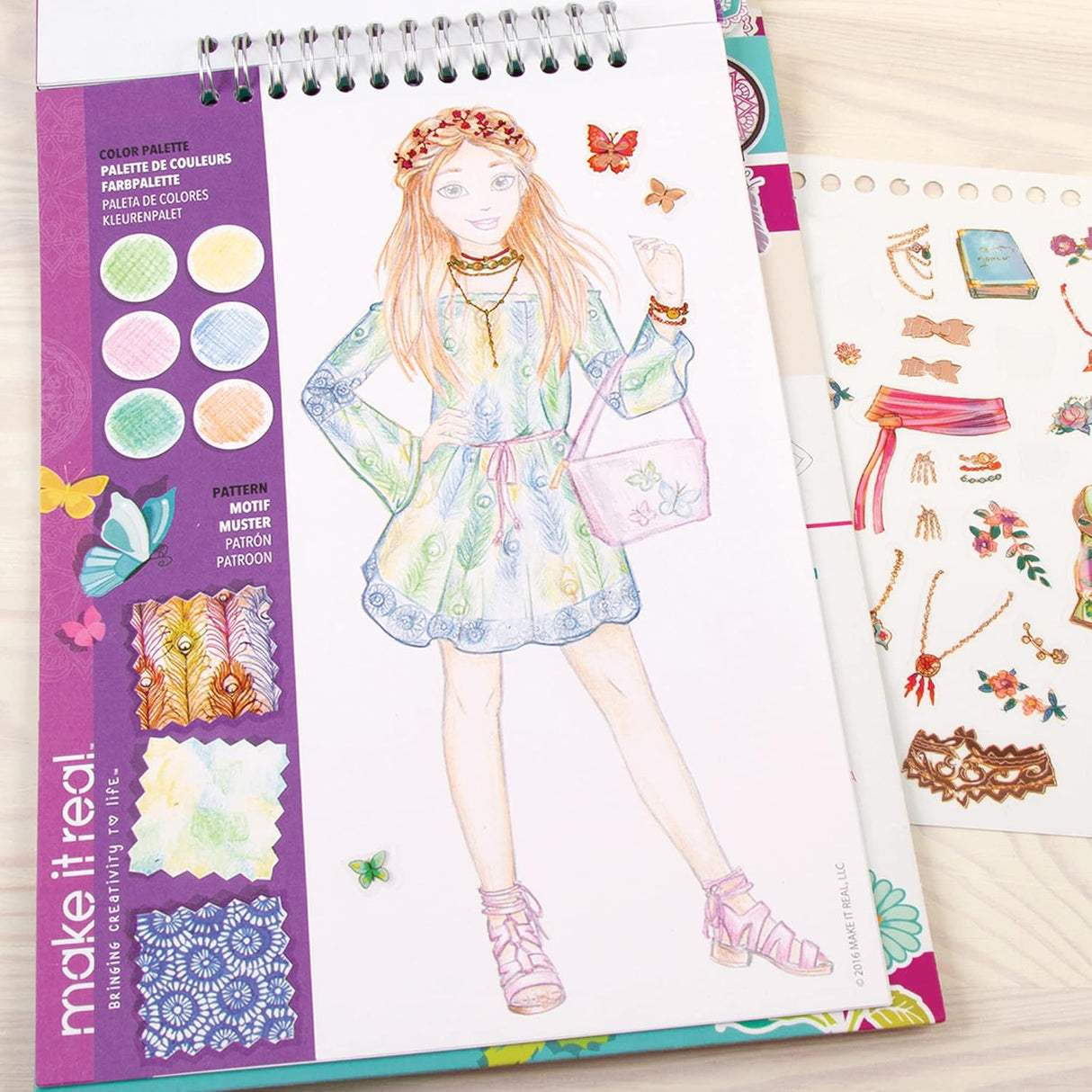 MAKE IT REAL Blooming Vibes Fashion Sketch Book-3209