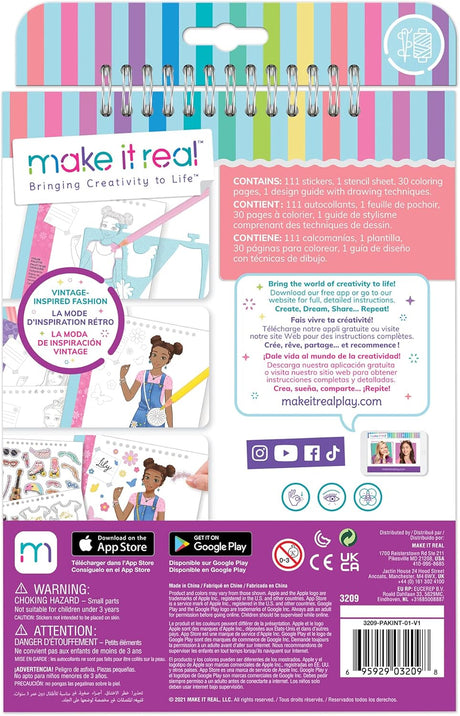 MAKE IT REAL Blooming Vibes Fashion Sketch Book-3209