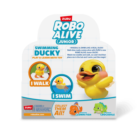 ZURU Robo Alive Junior Little Duck Series 1 Robotic Swimming Duck-1 PCS-25251