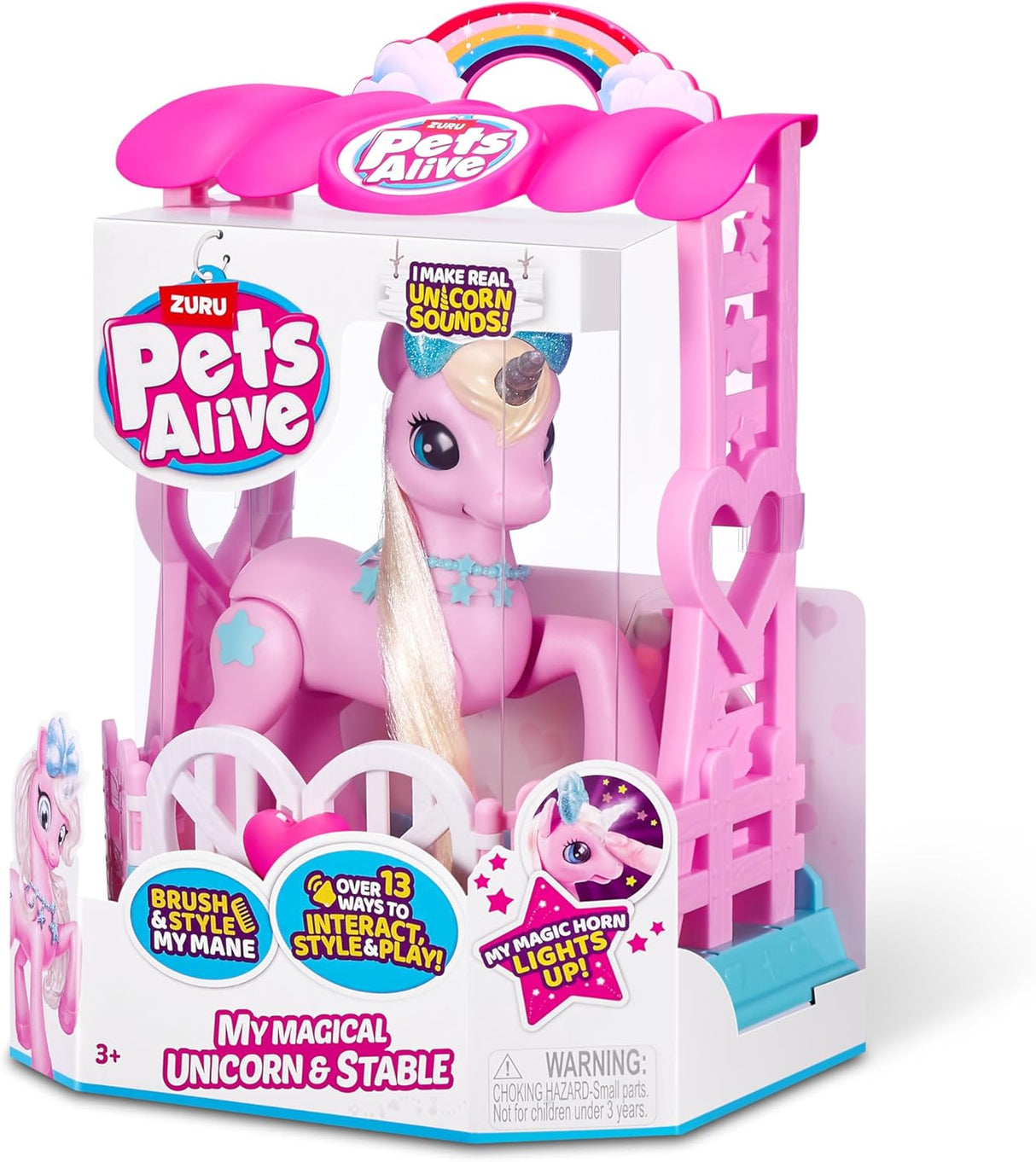 ZURU Pets Alive My Magical Unicorn and Stable Battery Powered Interactive Robotic Toy 9545
