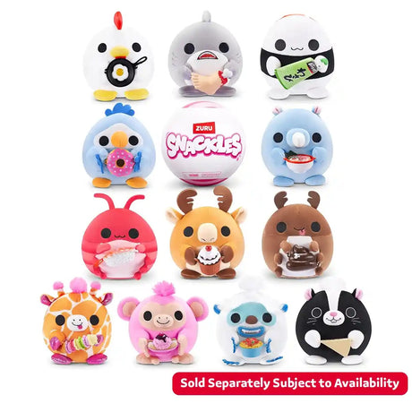ZURU Snackles Core Licensed Series 1 Capsule 5“ Plush & 8“ Plush & 14“ Plush - 1 PCS- [77693GQ1]