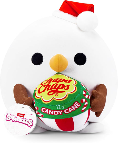 ZURU Snackles Christmas PLush 14 inch-Santa Claus&Mentos (candy cane)-1 PCS [77628B]