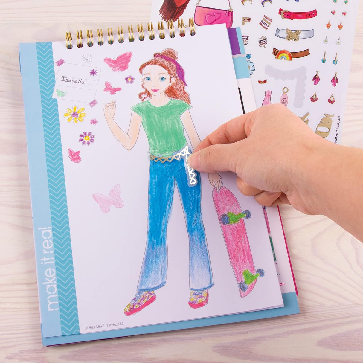 MAKE IT REAL Blooming Vibes Fashion Sketch Book-3209