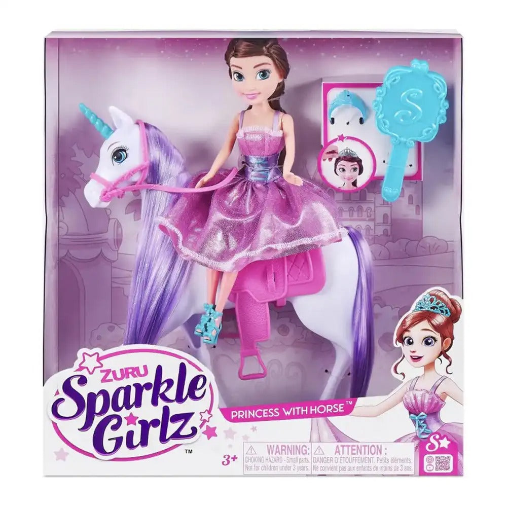 ZURU SPARKLE GIRLZ-DOLLS PLAYSET-DOLLS & UNICORN-10.5" Princess With Unicorn Set 10057