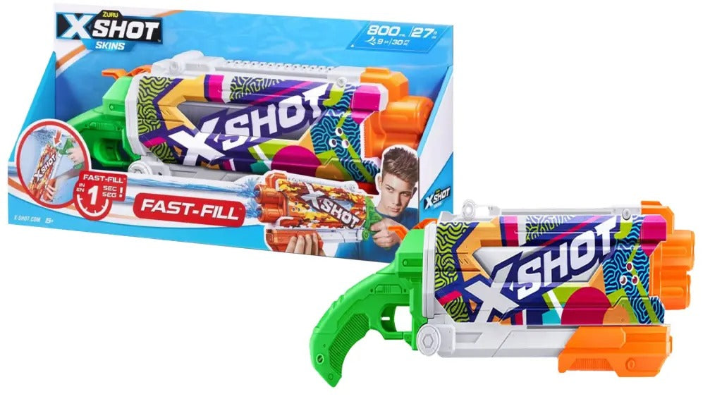 ZURU X-shot Water Shotgun Fast-fill Skins Pump Action Blaster - 1 PCS [11855]