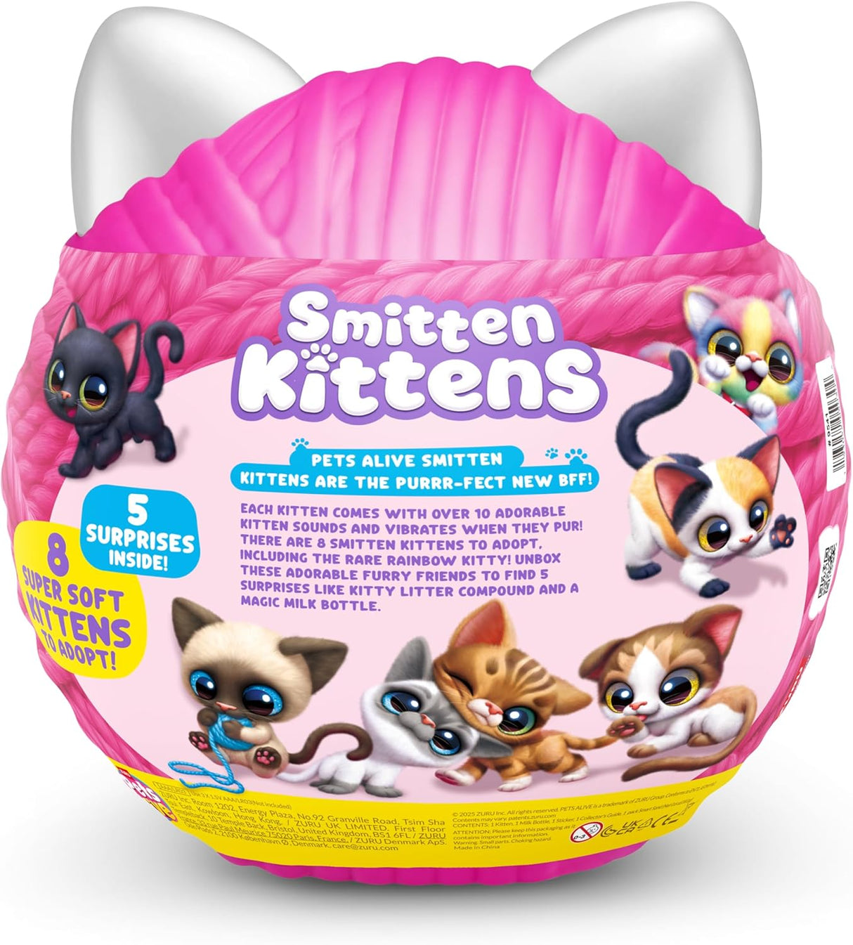 ZURU Pets Alive Smitten Kittens Nurture Play Soft Toy 9541