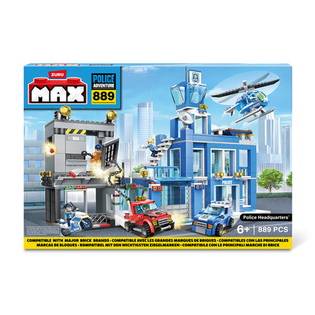 Zuru MAX City Int Series 1(889 pcs)Brick Box Playset Police Station-83162