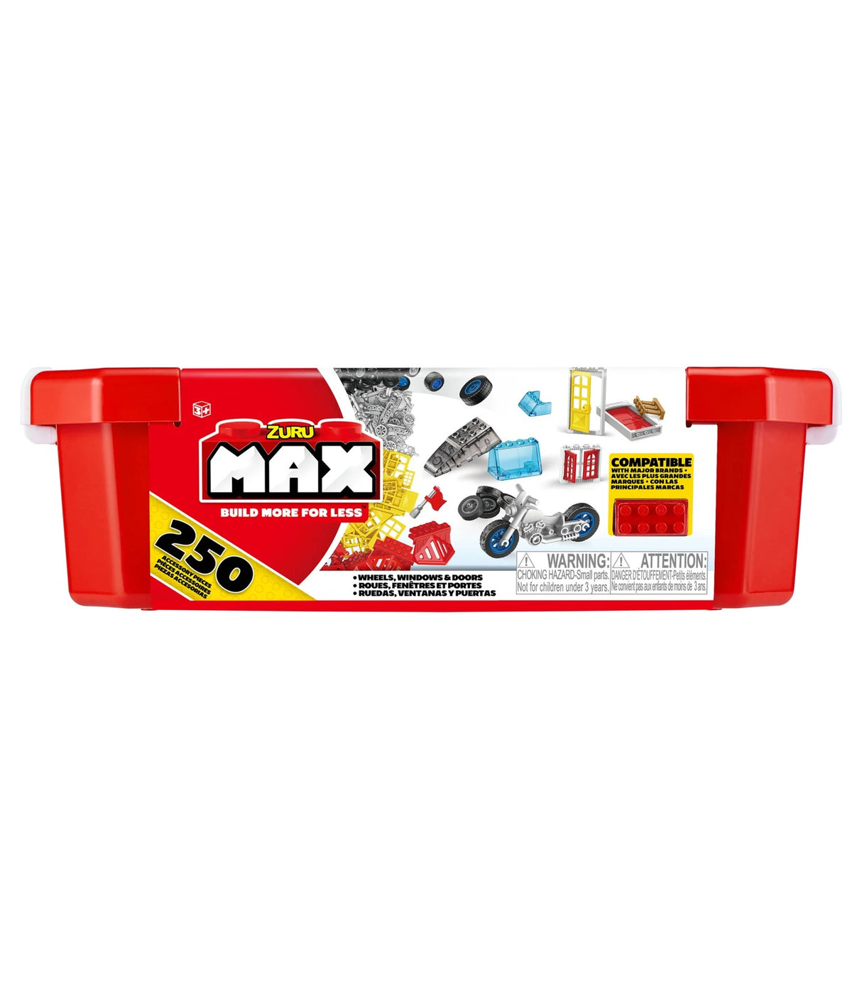 ZURU MAX Build More Building Bricks Accessories and Wheels Value Set