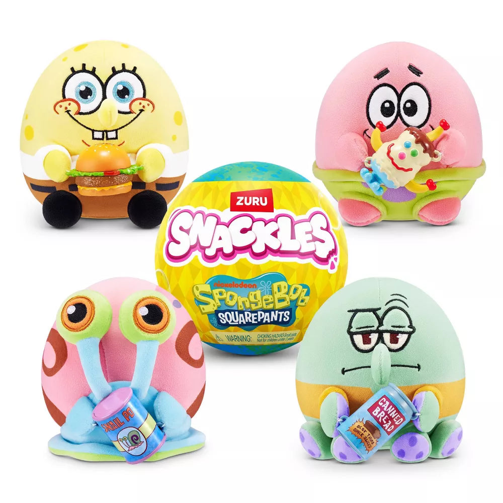 ZURU Snackles Spongebob Squarepants 5" Capsule Plush- 1 PCS[77705GQ1]