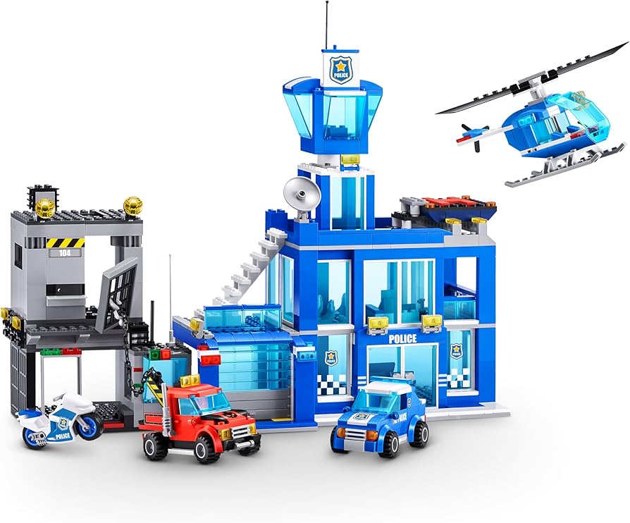 Zuru MAX City Int Series 1(889 pcs)Brick Box Playset Police Station-83162