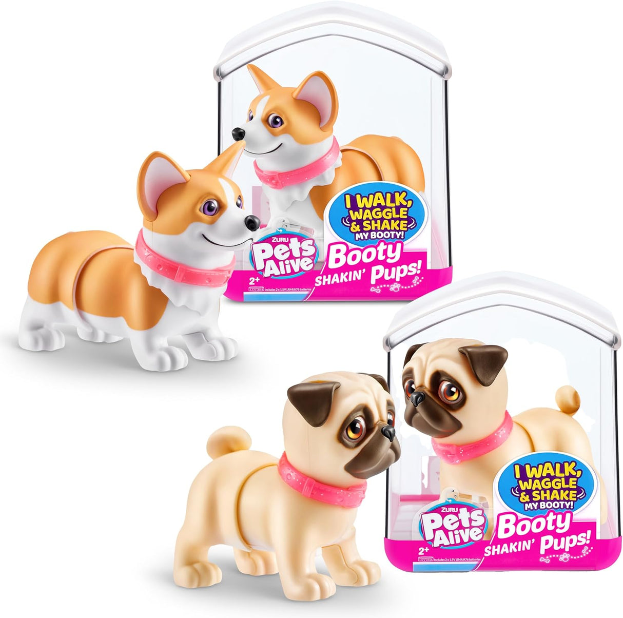 ZURU Pets Alive Booty Shakin' Pups Interactive Mini Dog Toys 9530SQ1