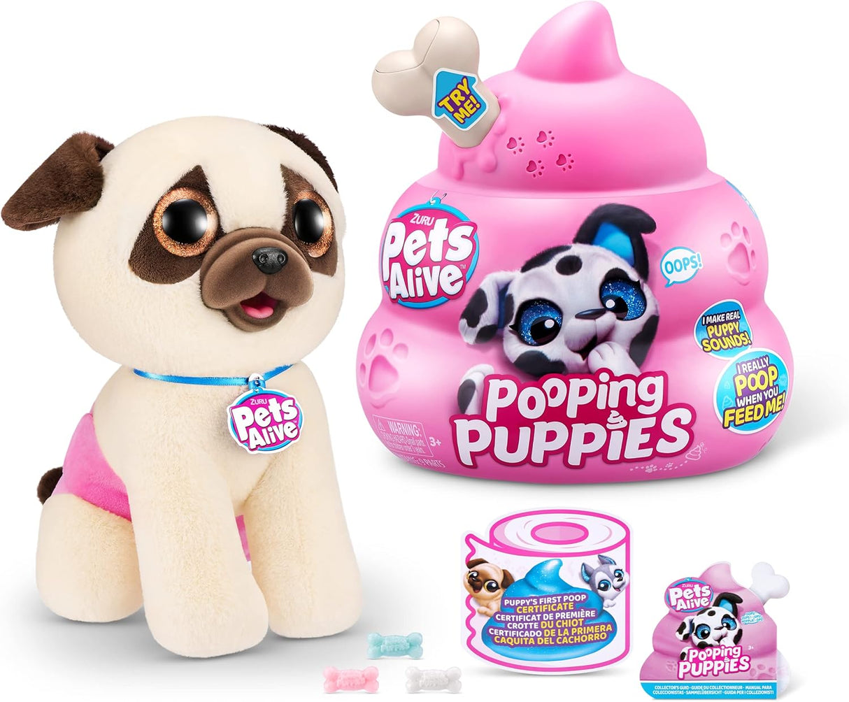 ZURU Pets Alive Pooping Puppies (Pug) 9542