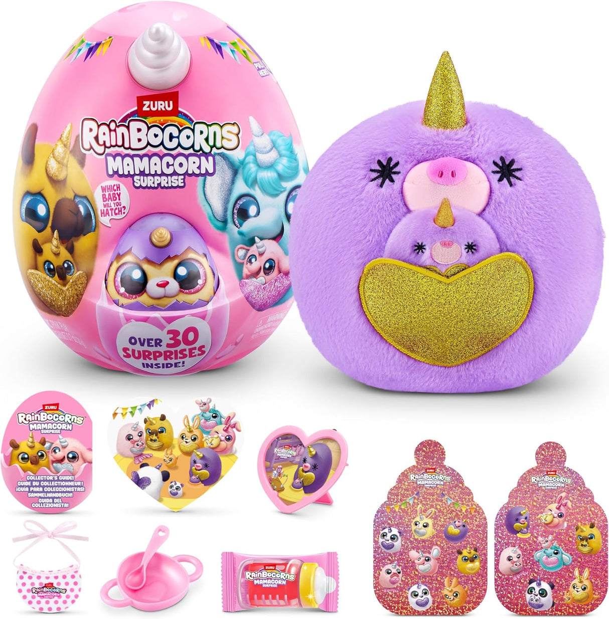 ZURU Rainbocorns Mamacorn Surprise Collectible Plush Toy 92121