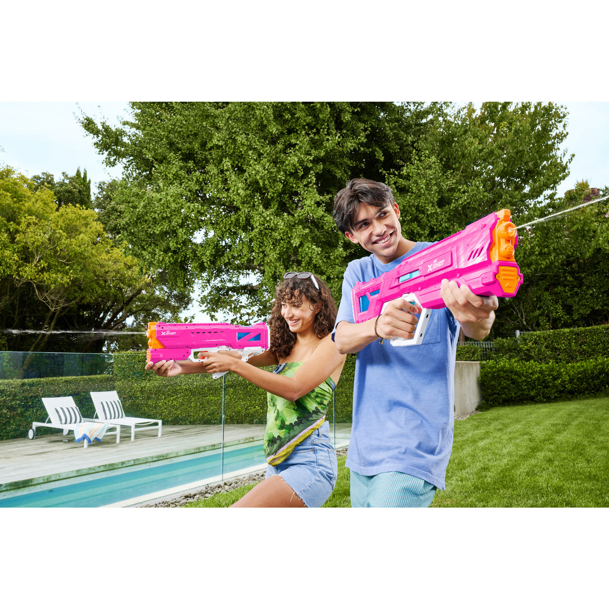 ZURU XSHOT Water Hydra Pulse Pink Motor Soaker Water Blaster Gun - 1 PCS [118174]