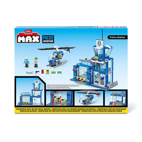 ZURU Max City Int Series 1(321 Pieces) Brick Box Playset Police Station Building Blocks-83163