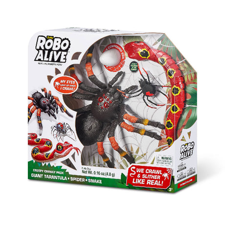 ZURU Robo Alive Ginat Tarantula Creepy Crawly Pack  Snake Small Spider-1 PCS-7197